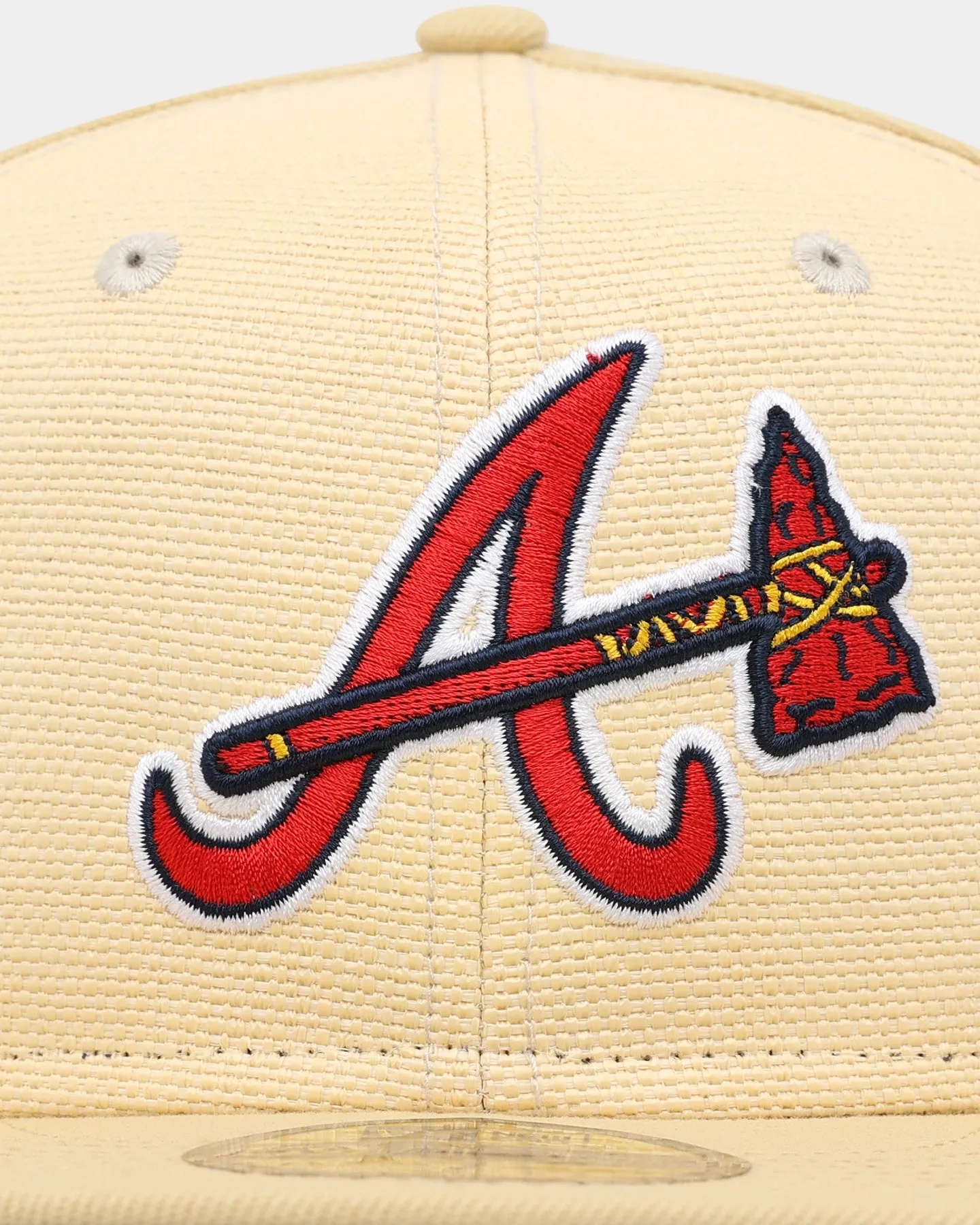 New Era Atlanta Braves 'Raffia Front' 59FIFTY Fitted Vegas Gold/OTC