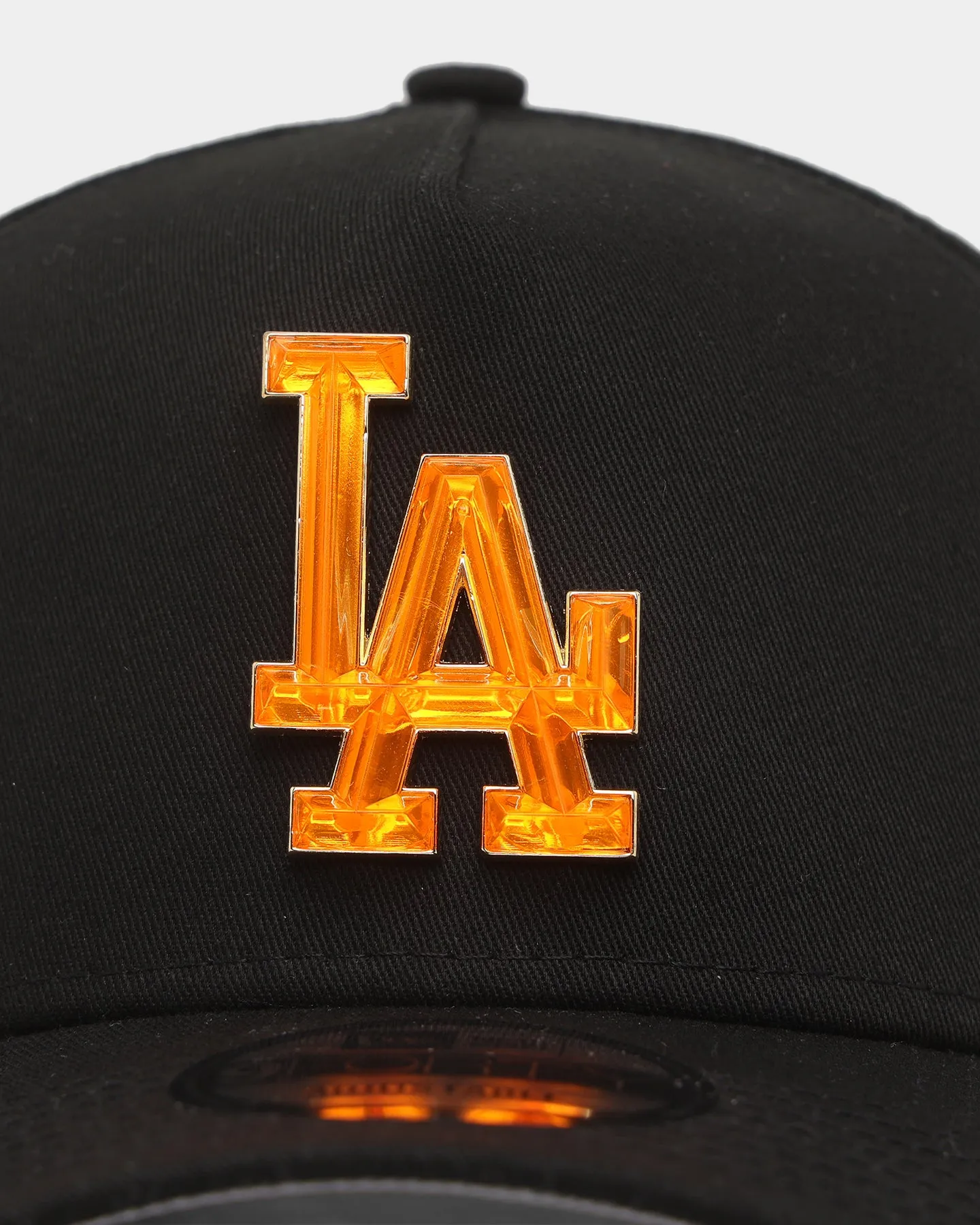 New Era Los Angeles Dodgers 'Crystal Badge' 9FORTY A-Frame Snapback Black/Orange