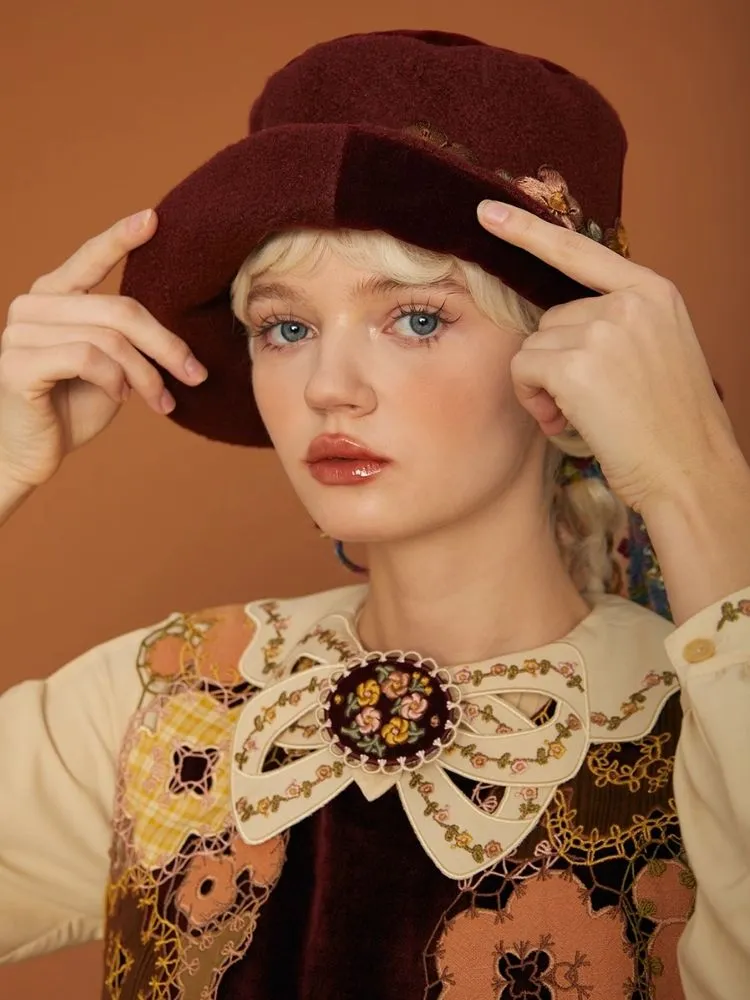 Patchwork Tweed Vintage Aged Bowler Hat【s0000006937】