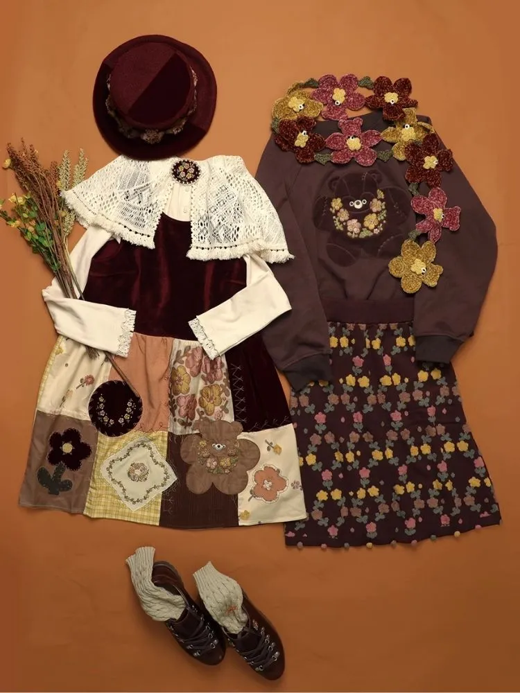 Patchwork Tweed Vintage Aged Bowler Hat【s0000006937】