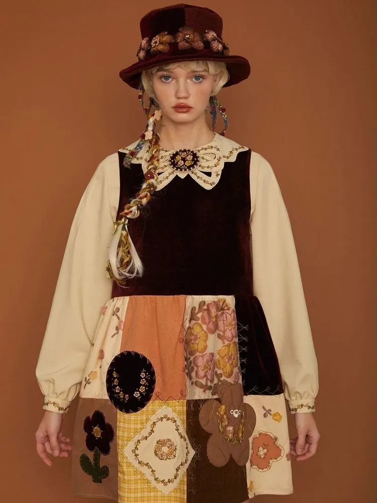 Patchwork Tweed Vintage Aged Bowler Hat【s0000006937】