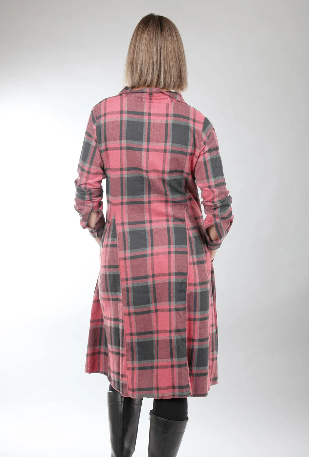 Plaid Collins Dress, Red Dumbarton