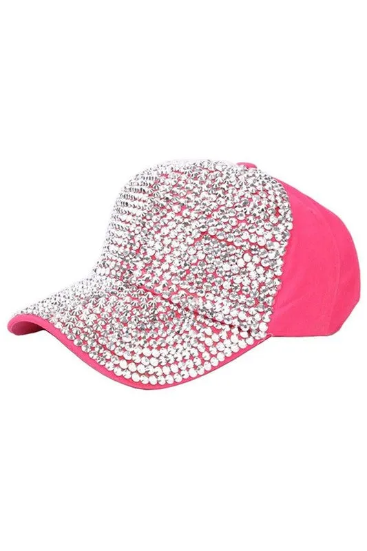Poker Face Embellished Baseball Cap