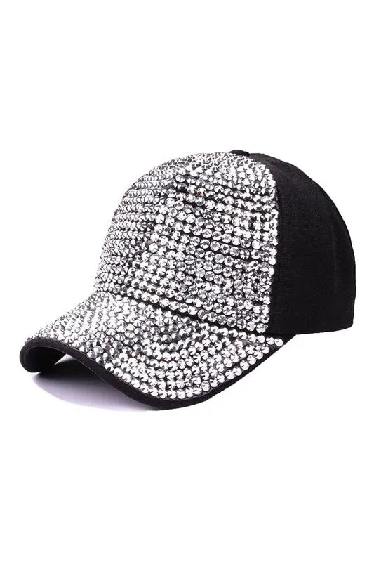 Poker Face Embellished Baseball Cap