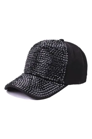 Poker Face Embellished Baseball Cap