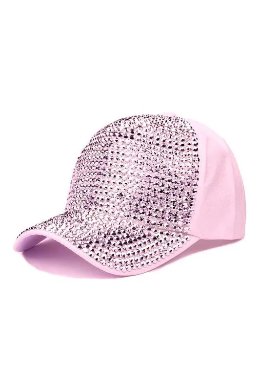Poker Face Embellished Baseball Cap