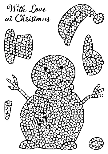 "Friendly Snowman" Crystal Art A6 Stamp Set