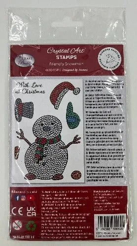 "Friendly Snowman" Crystal Art A6 Stamp Set