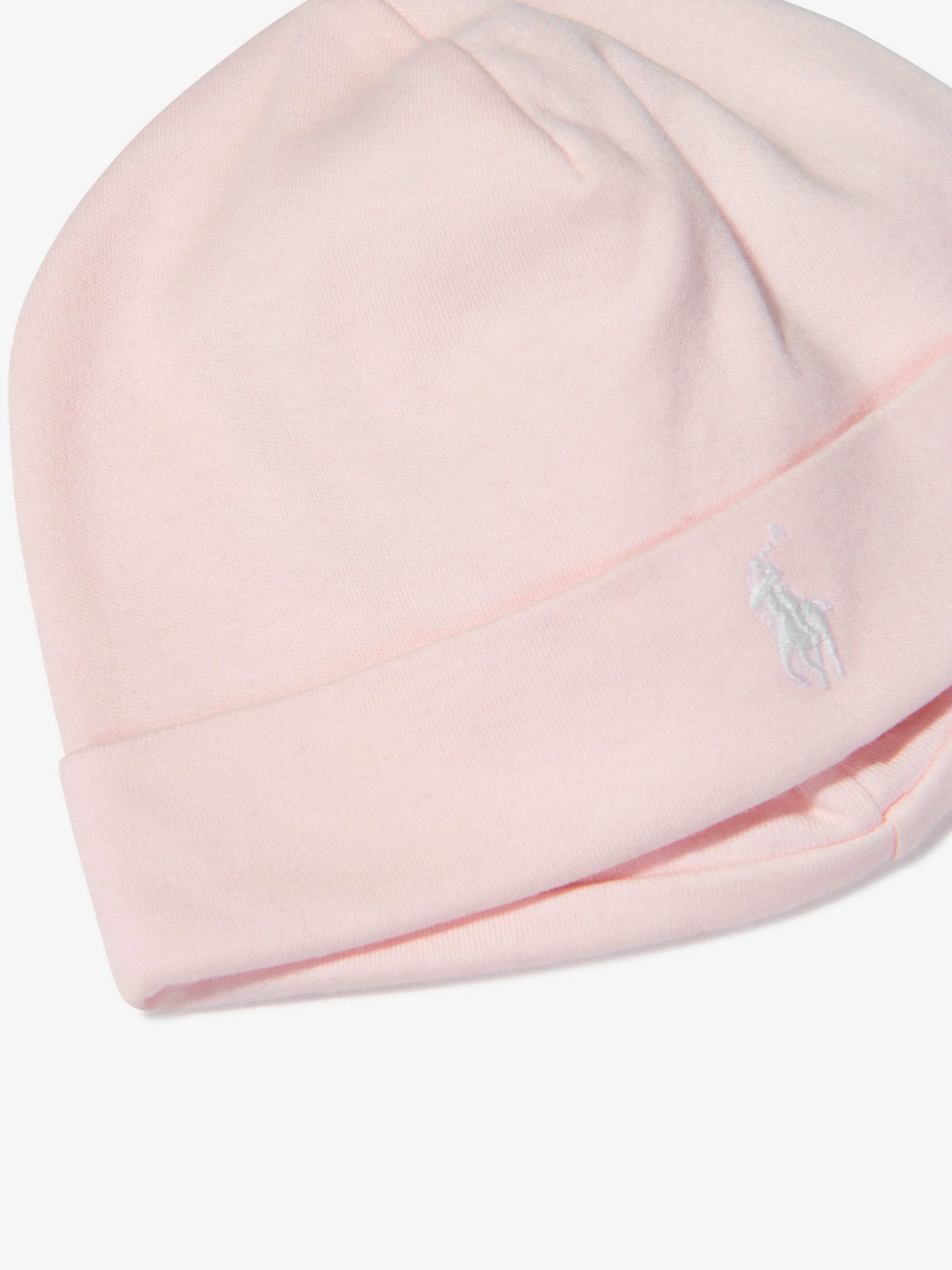 Ralph Lauren Baby Girls Logo Beanie Hat in Pink