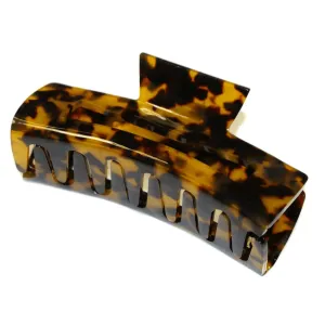 Rectangle Acetate Claw Clip | Dark Tortoise