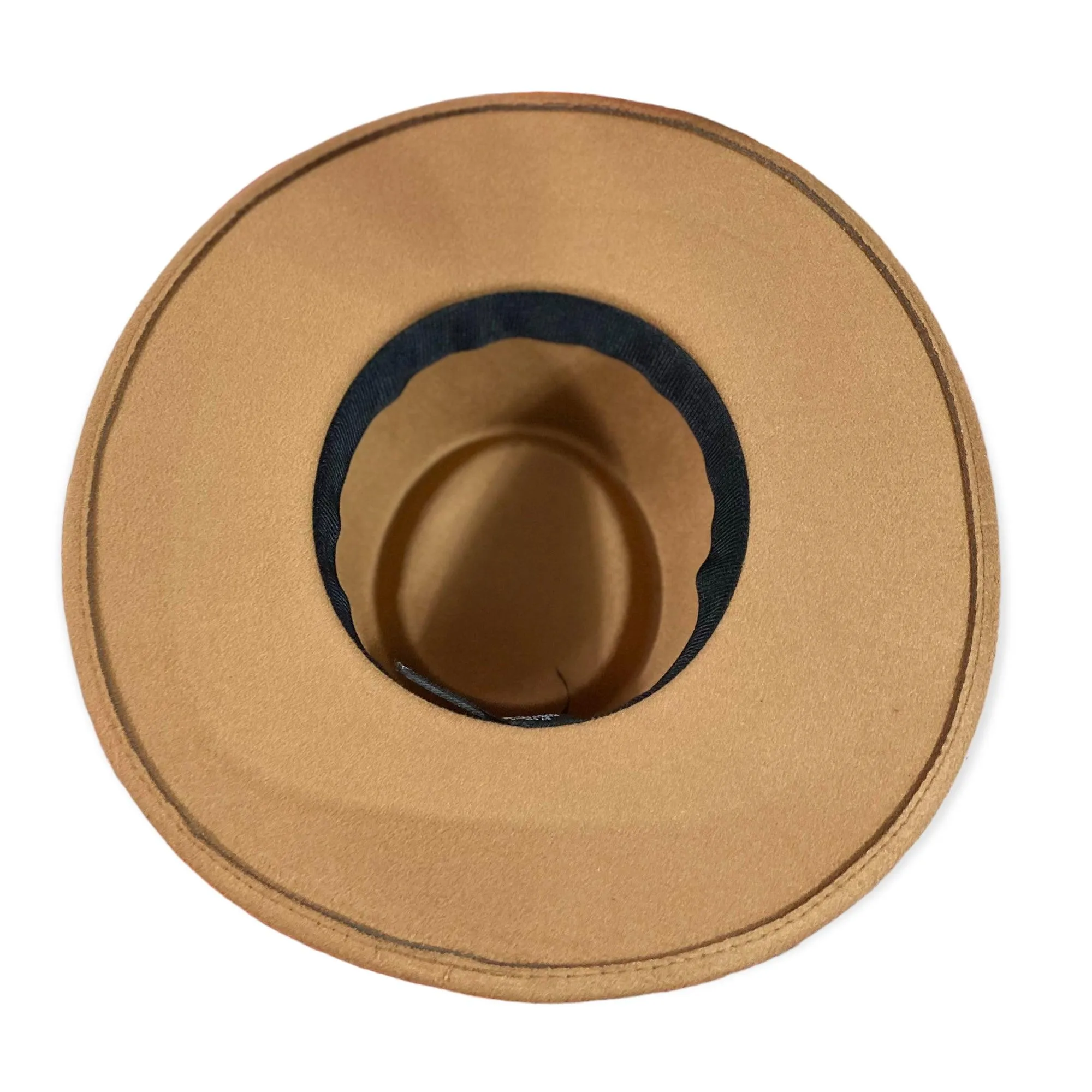 Rich Brown Pork Pie Extra Wide Brim Hat