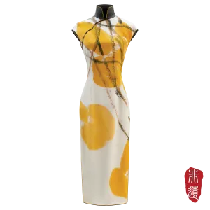 SPARKLE COLLECTION x HKMoA【GOURDS】Masterpiece Collection Haute Couture 100% Silk Cheongsam (Cap Sleeve / Regular Fit) (葫蘆) (齊白石)