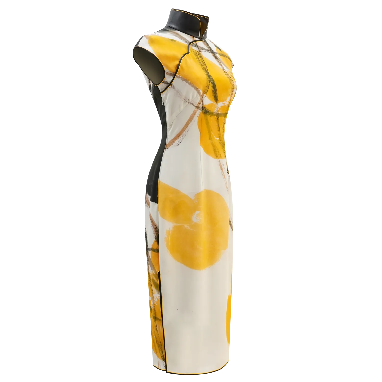 SPARKLE COLLECTION x HKMoA【GOURDS】Masterpiece Collection Haute Couture 100% Silk Cheongsam (Cap Sleeve / Regular Fit) (葫蘆) (齊白石)
