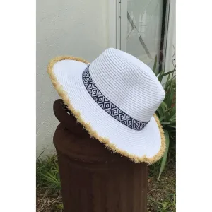 Summer Straw Hat with Fringe