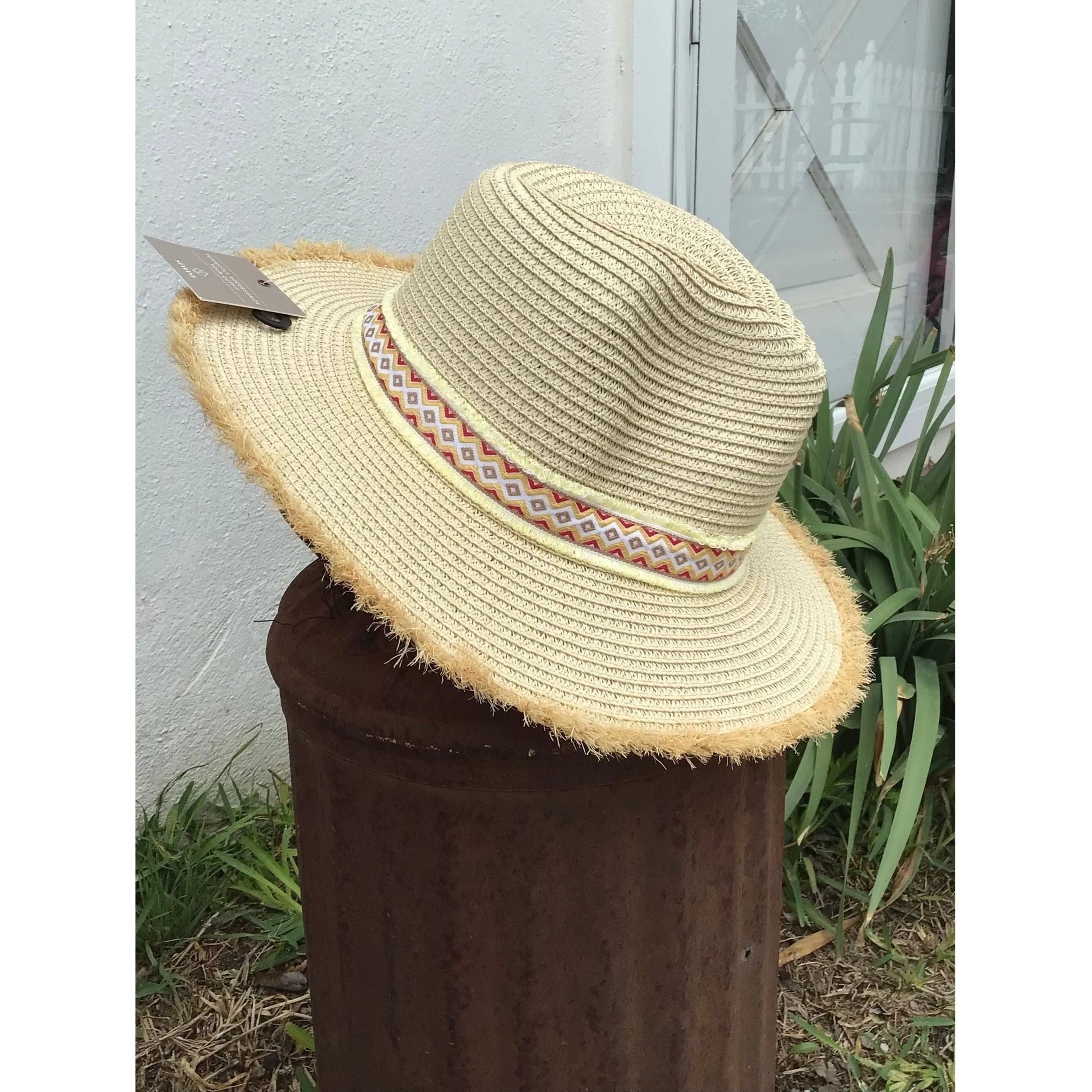Summer Straw Hat with Fringe