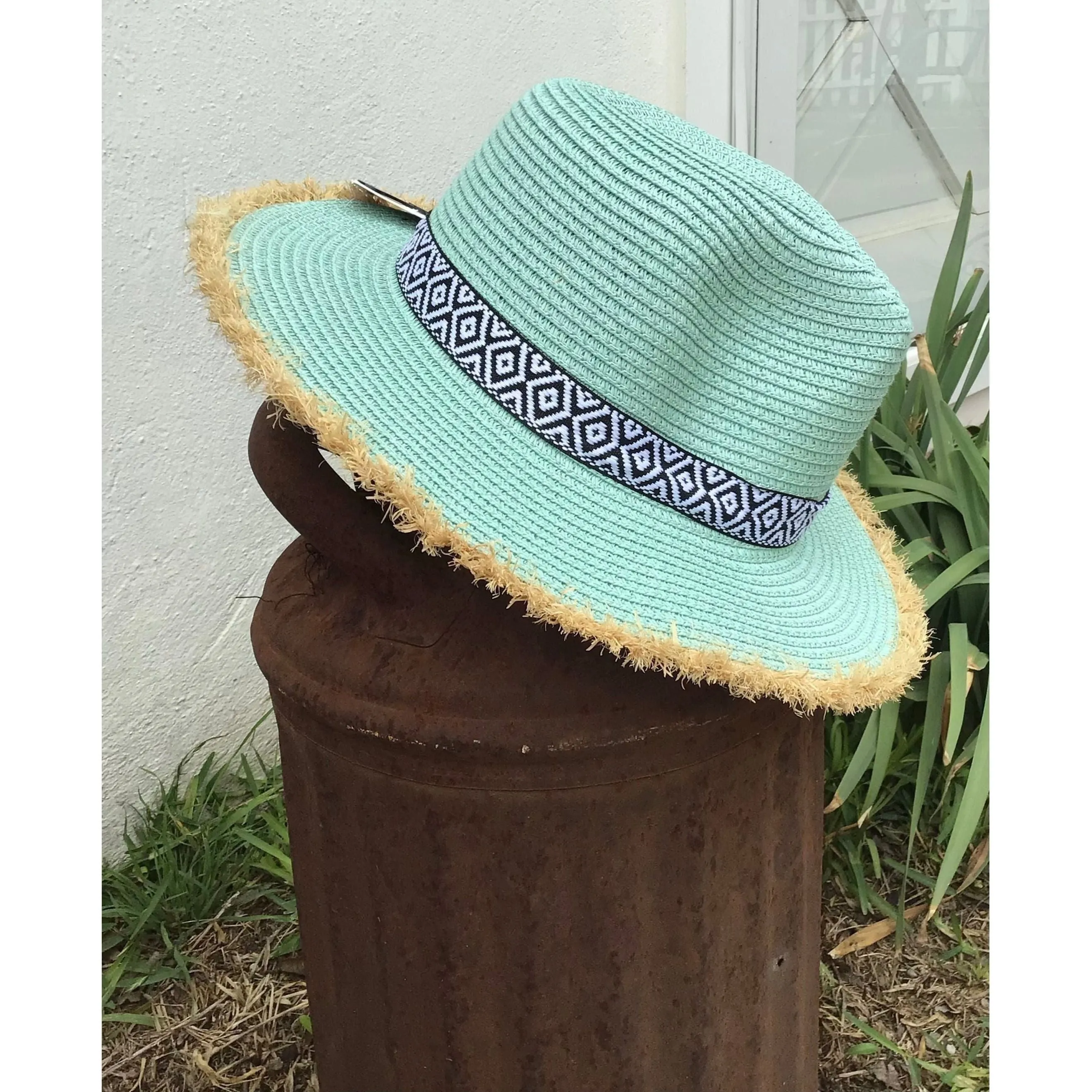 Summer Straw Hat with Fringe