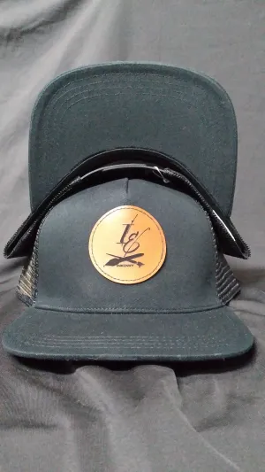 Trucker Snapback InkEnvy IE logo Faux Leather Patch