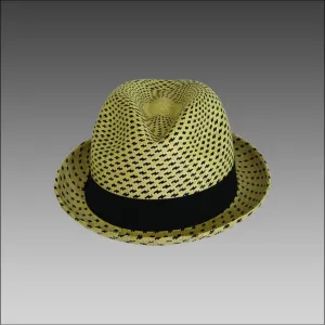 Tumia Striped Trilby Panama Hat
