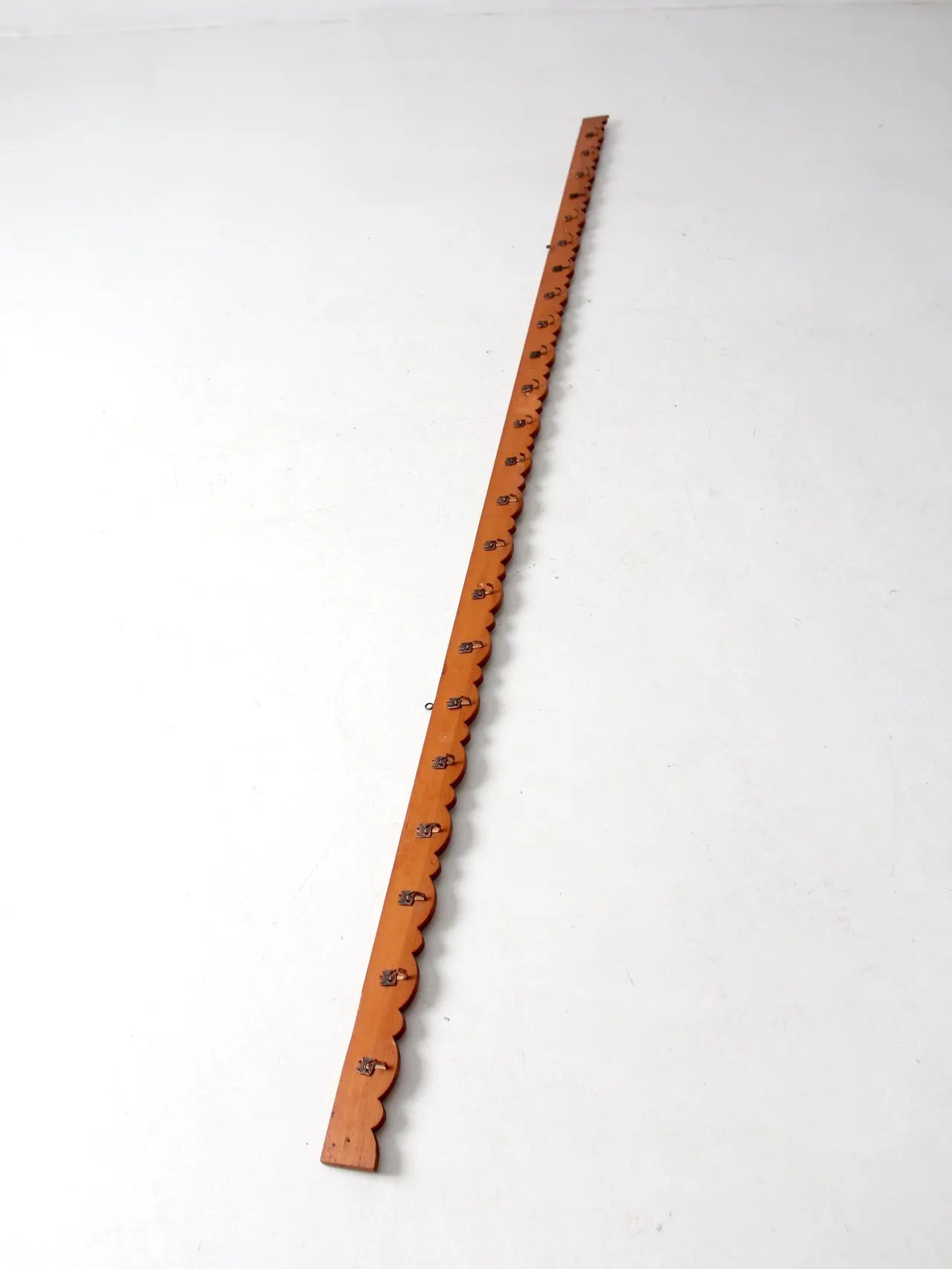vintage handmade wall rack with eagle hooks