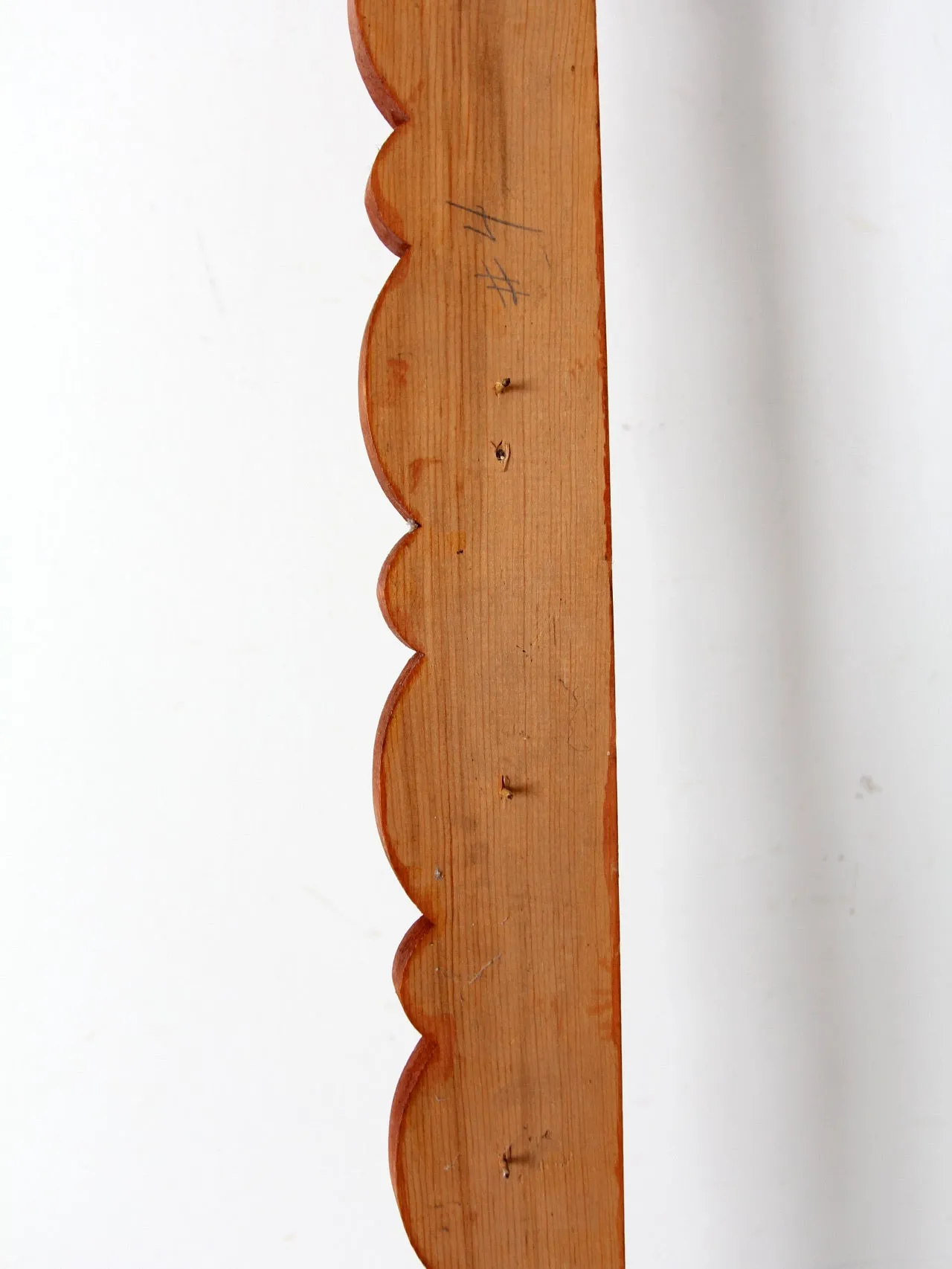 vintage handmade wall rack with eagle hooks