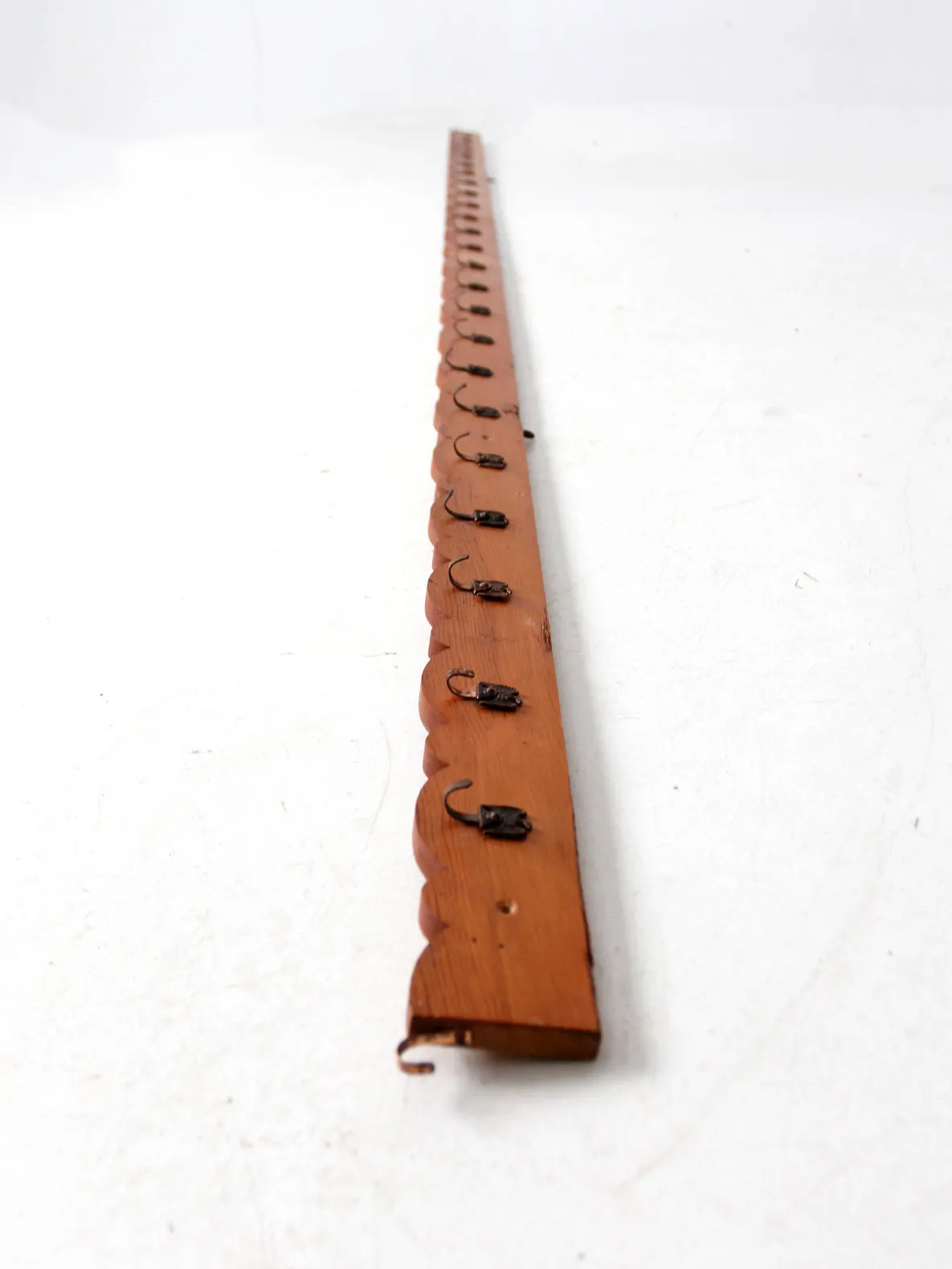 vintage handmade wall rack with eagle hooks