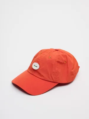 Waxed Ripstop Baseball Hat, Orange Gloss