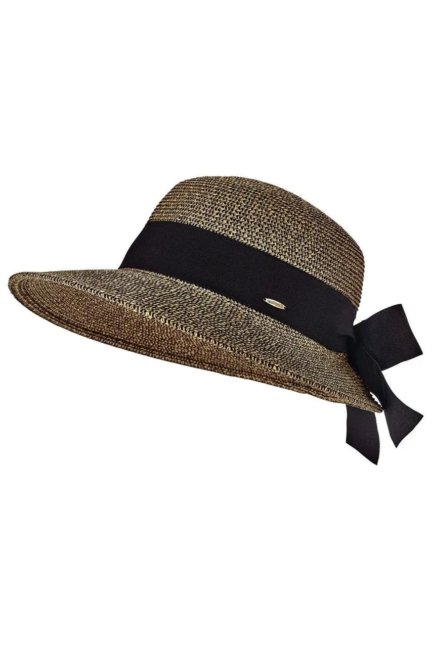 Women's Asymmetrical Clara Sun Hat  |  Coffee Multi