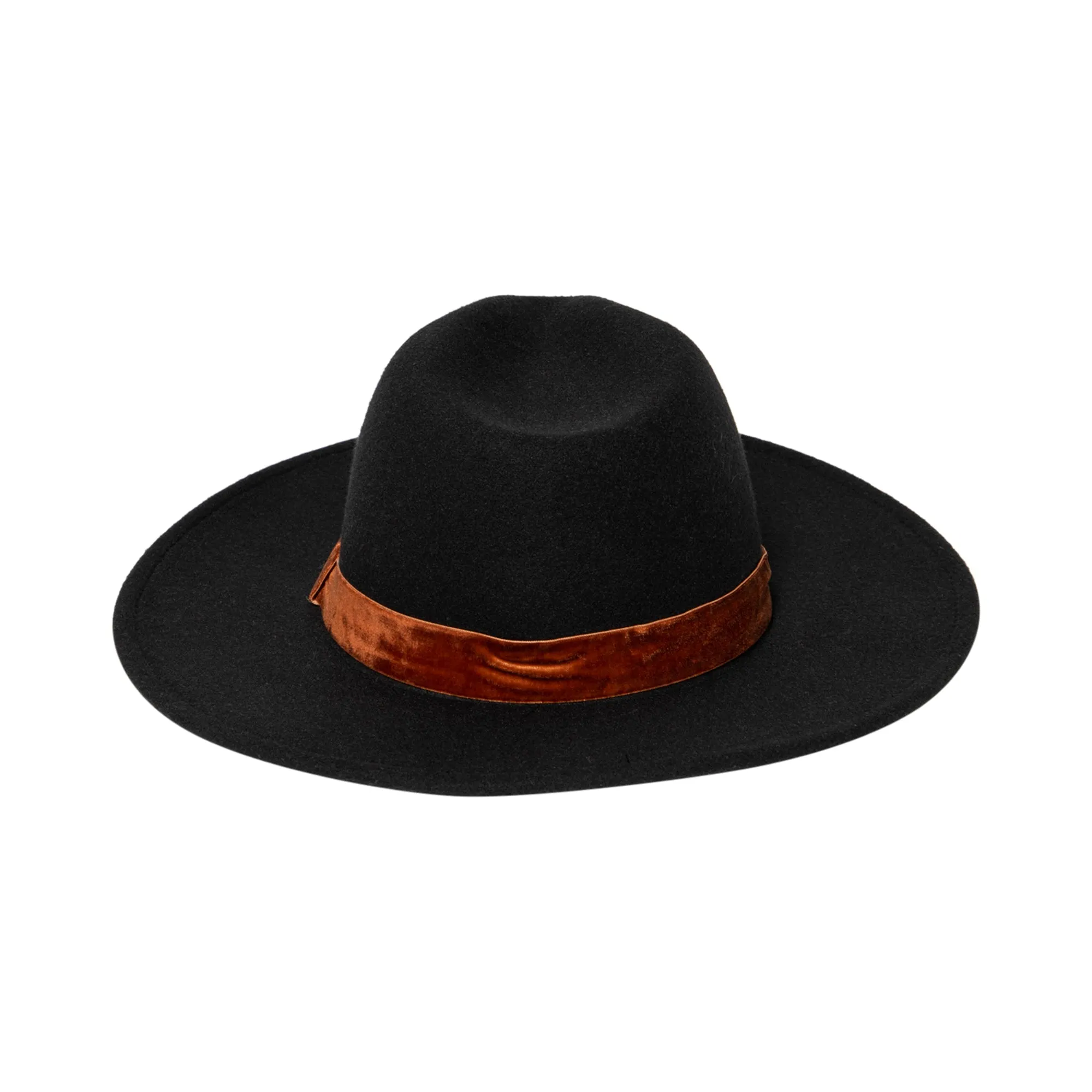 Women's Faux Felt Fedora W/ Velvet Band